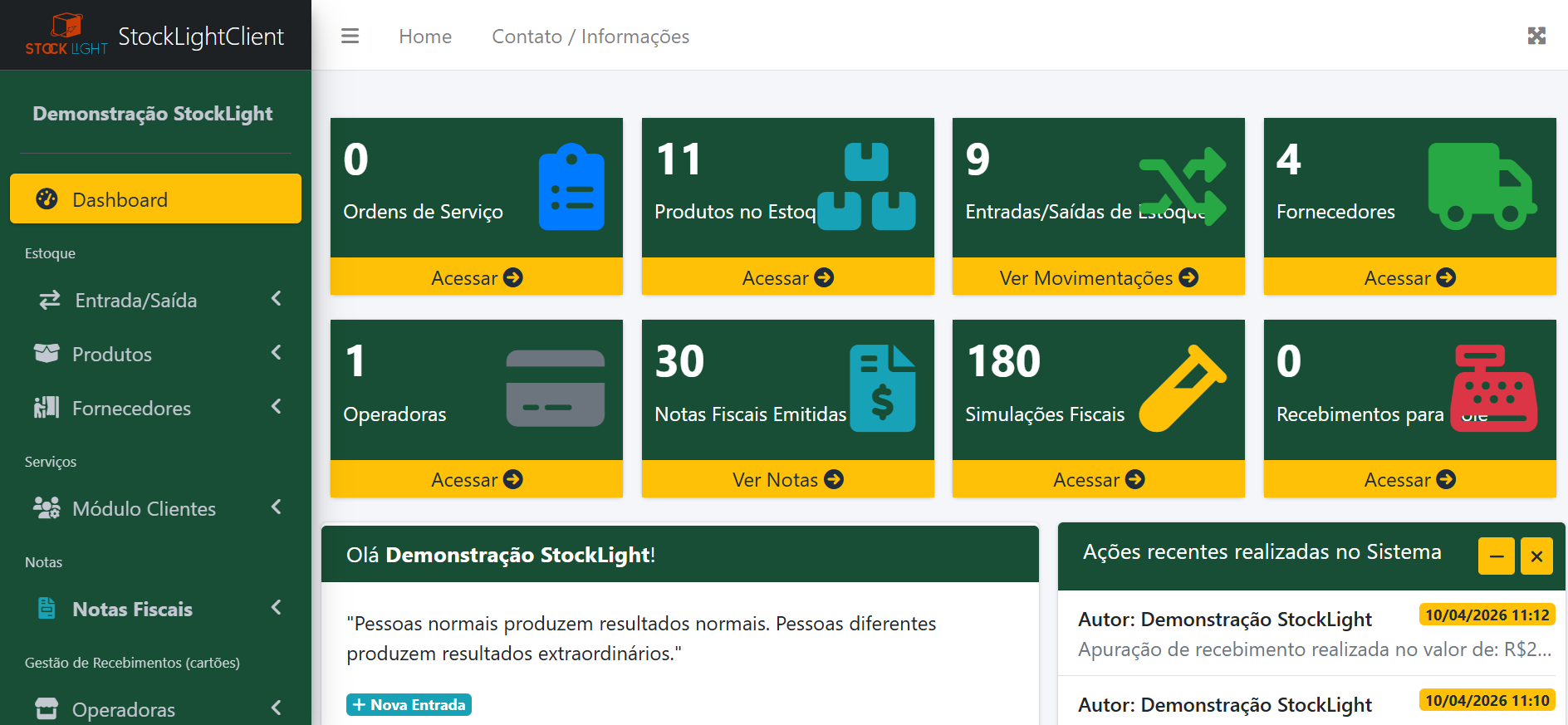 StockCard - Sistema de Gestão Operacional